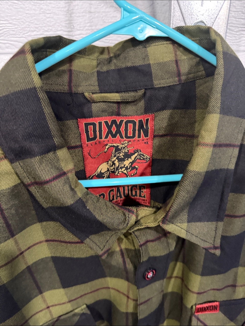 DIXXON Olive and Black Plaid Button-Down Flannel - Picture 6 of 8